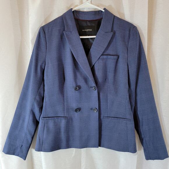 Banana Republic Boys Double-Breasted Blazer Suit Jacket Size 6 Blue - Picture 1 of 6
